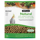 ZuPreem Natural gránulos para aves medias, ideal para dieta diaria equilibrada.