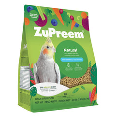 ZuPreem Natural: pellets para aves con tamaño uniforme para dieta balanceada.