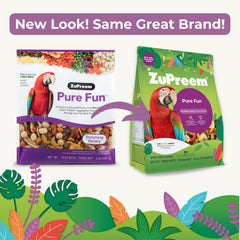 ZuPreem Pure Fun nueces y semillas, textura crujiente para aves grandes
