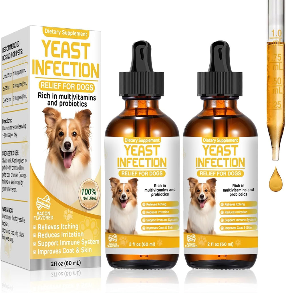 ZZTRMY botella de tratamiento para infección por levadura en perros, alivia molestias.