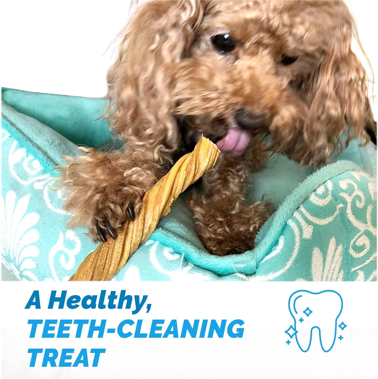 123 Treats masticables sin cuero crudo para perros.