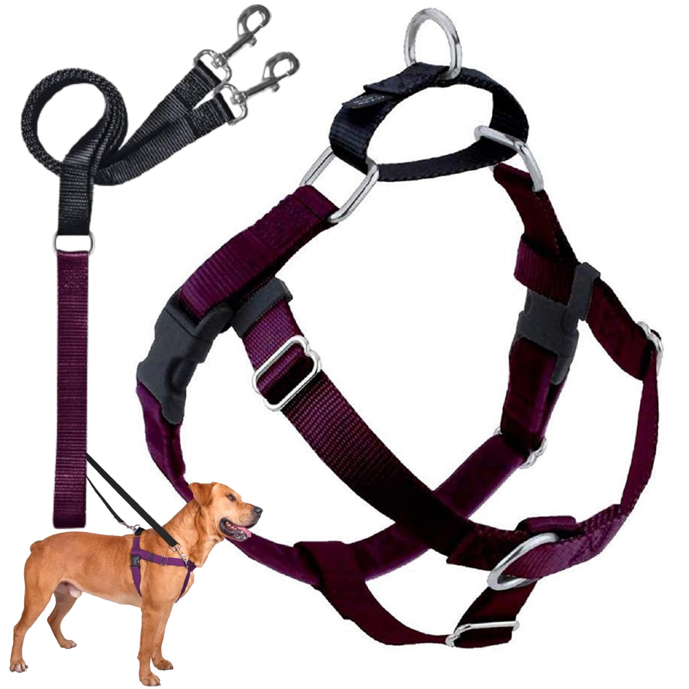 Arnés Freedom sin tirón de 2 Hounds Design para paseos controlados.