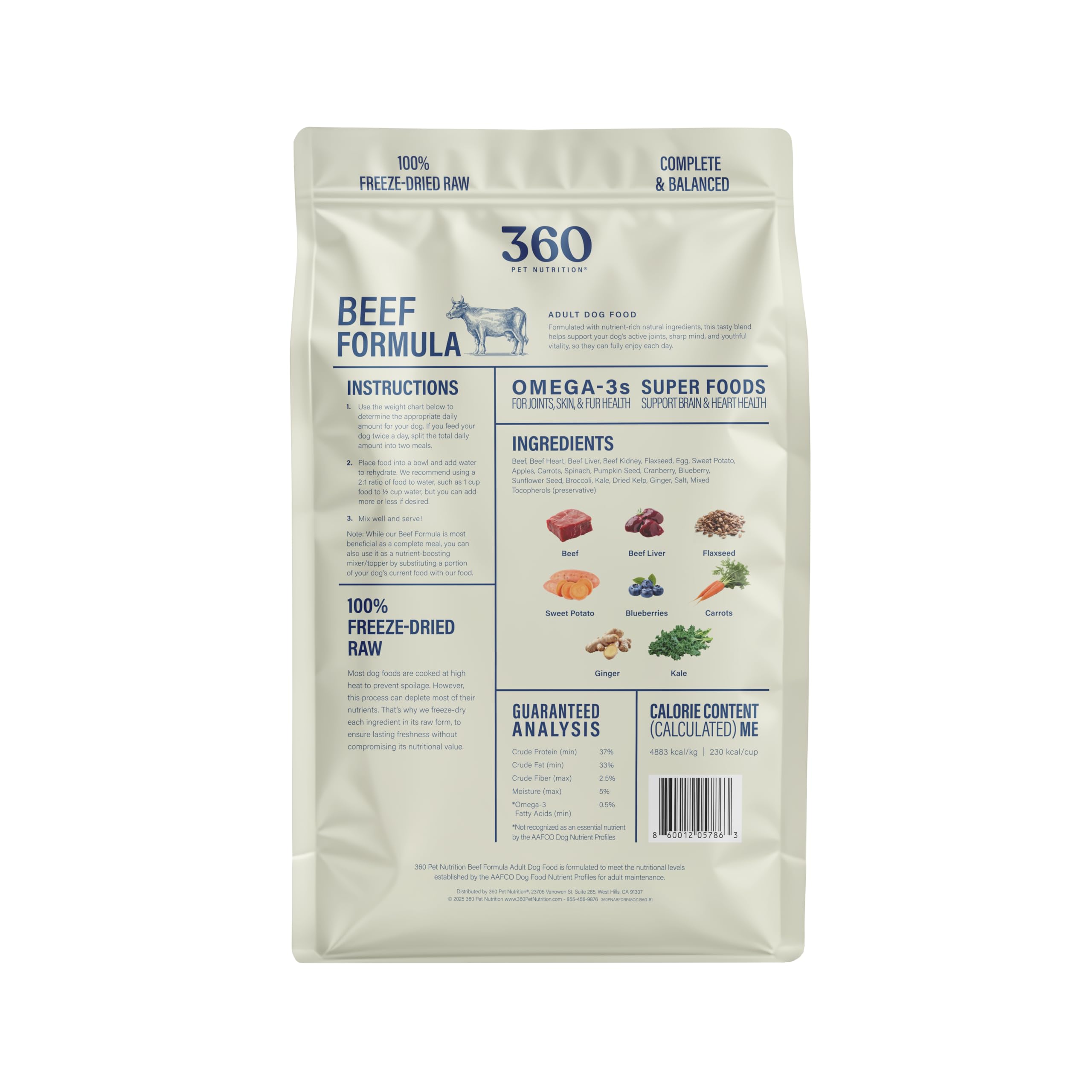 360 Pet Nutrition sabor agradable y práctico para la hora de comer.