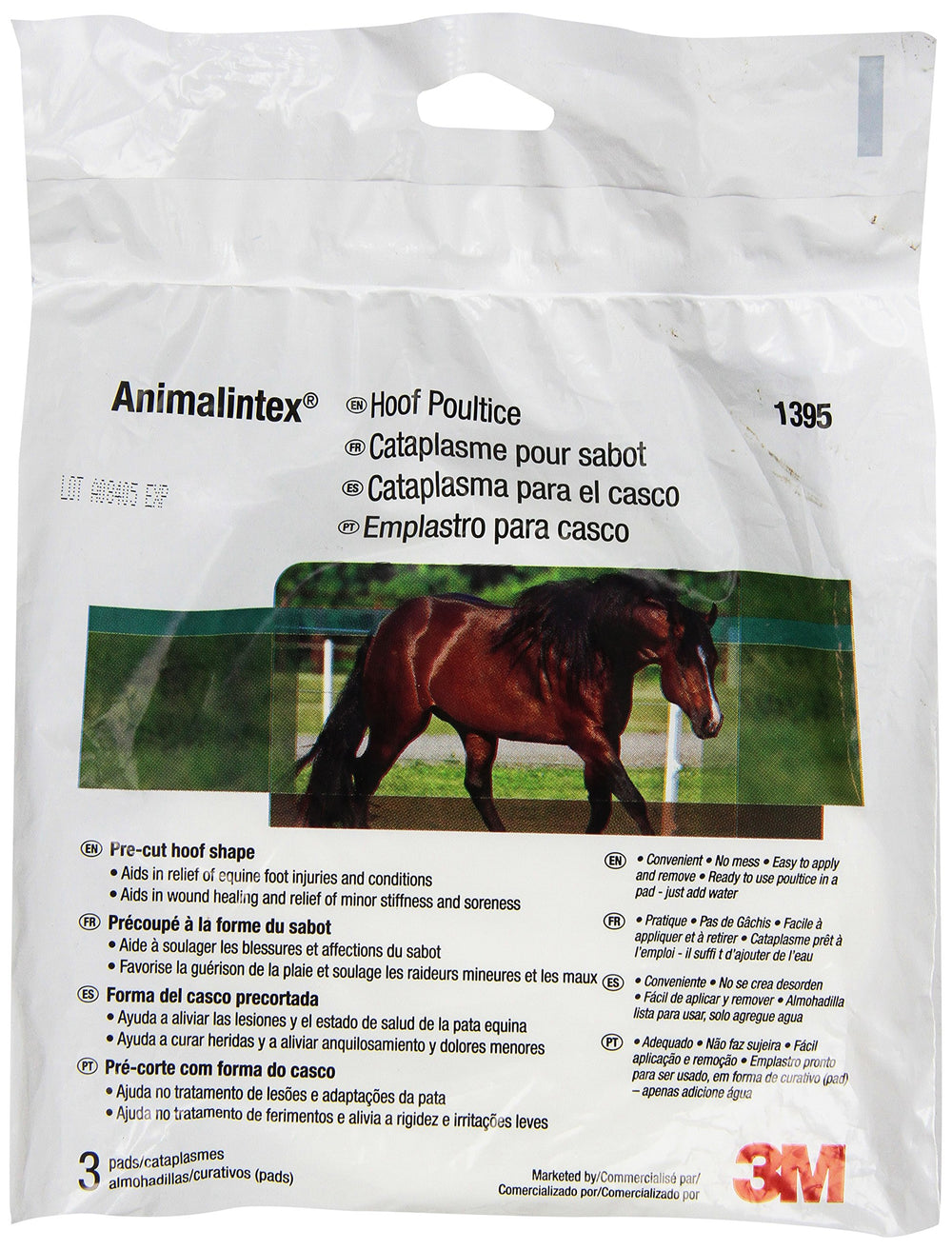 3M Animalintex: almohadillas para cascos para cuidado suave y preventivo