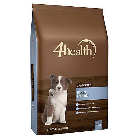 4health bolsa de alimento seco para cachorros sin granos, apoyo para energía y desarrollo