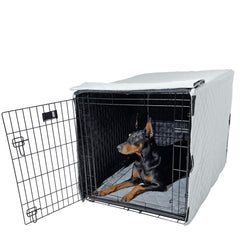 4Knines funda jaula perro cuadriculada 36 pulgadas: crea espacio privado cómodo