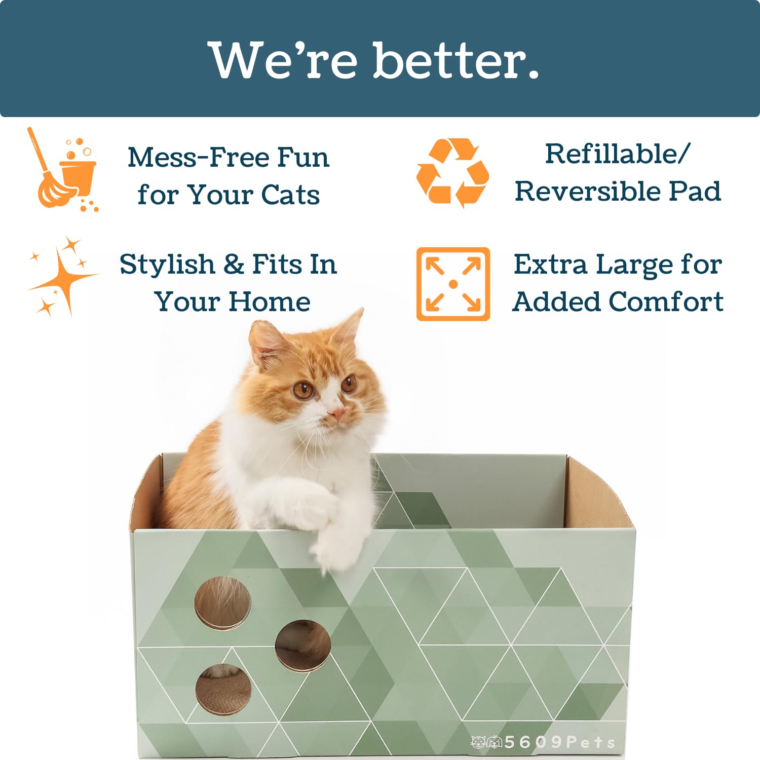 5609PETS refugio cómodo: la caja funciona como cama escondite para gatos.