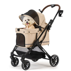 797Audio carrito de paseo para perros, interior espacioso para mayor comodidad.