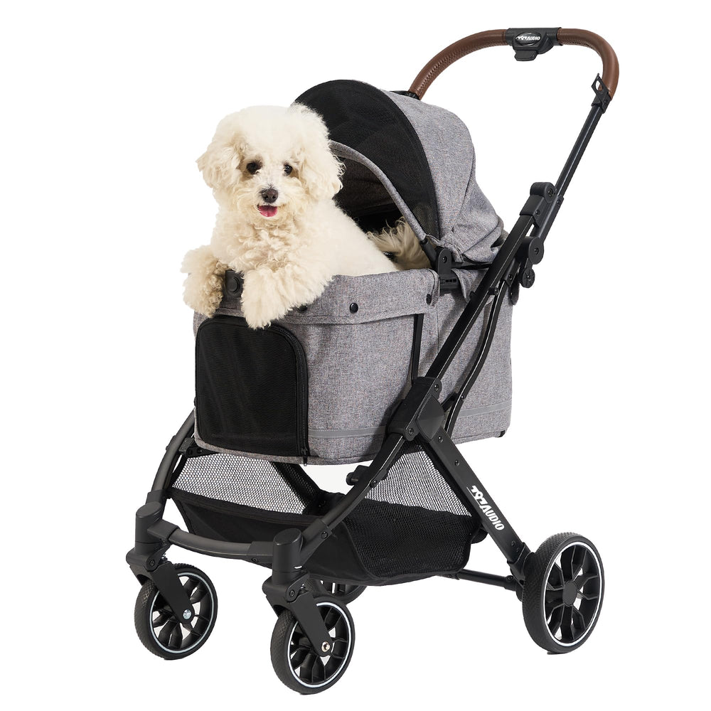 797Audio carrito para perros con interior espacioso para paseos cómodos