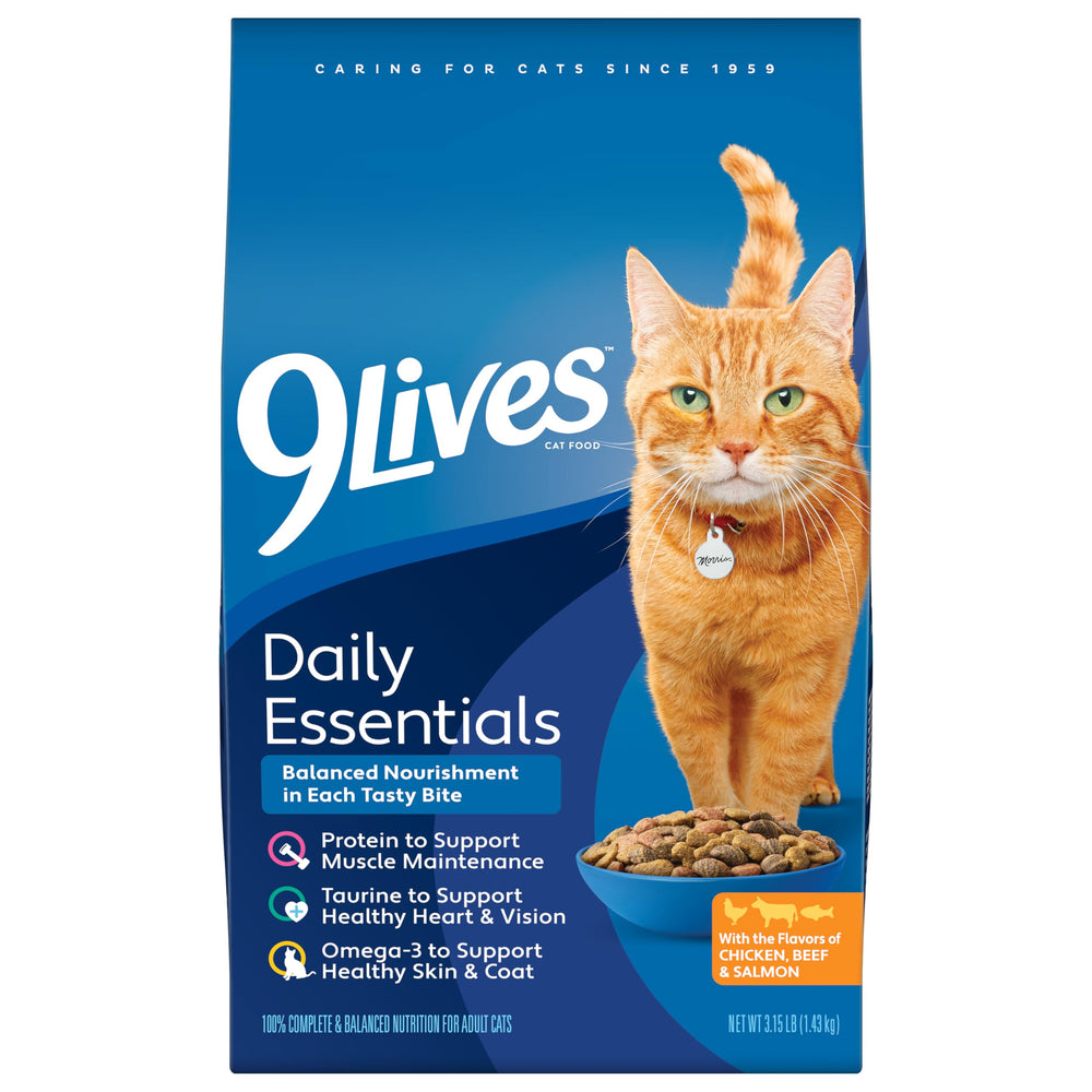 9Lives Daily Essentials en bolsa de 3-15 libras para alimentación diaria conveniente del gato.
