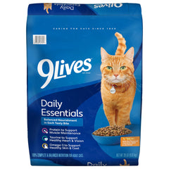 9Lives Esenciales Diarios: bolsa de 20 libras para gatos en todas las etapas