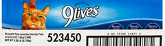 9Lives Paté Favorites, lata con pollo real y atún, sabor sabroso