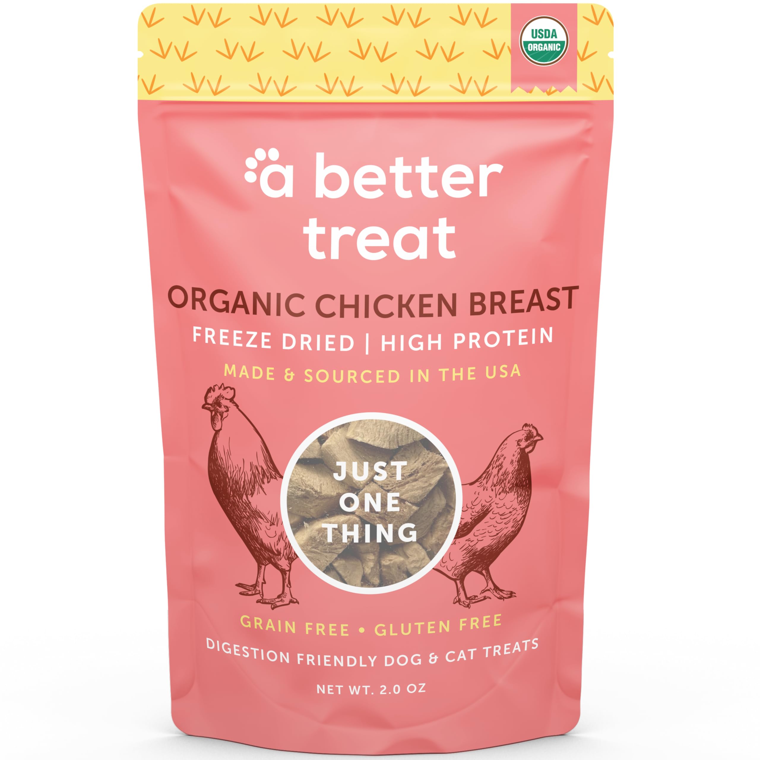 A Better Treat: trozos de pechuga de pollo orgánica para entrenamiento de alta recompensa.