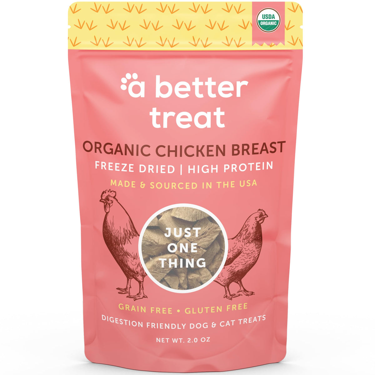 A Better Treat: trozos de pechuga de pollo orgánica para entrenamiento de alta recompensa.