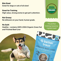 A Better Treat proteina alta higado liofilizado, recompensa de energía para mascotas