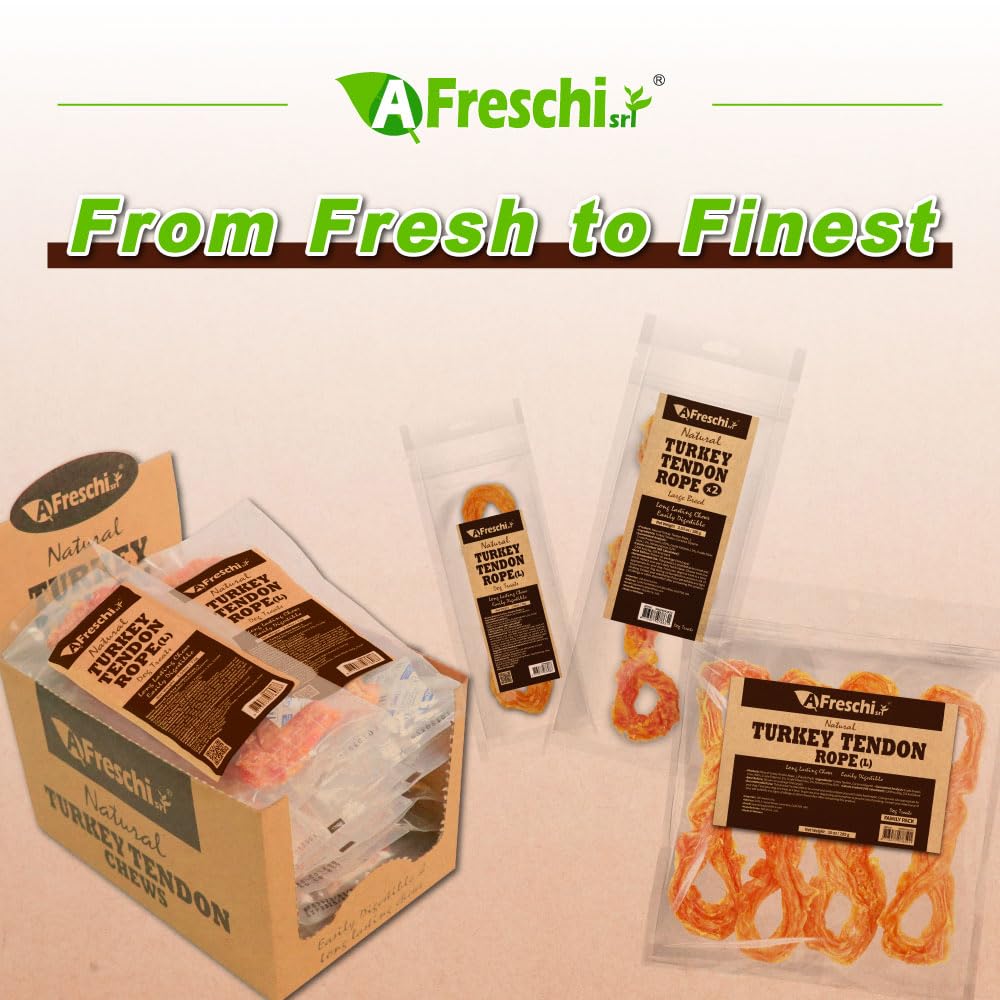 A Freschi srl para perros grandes tendones de pavo: masticación prolongada.