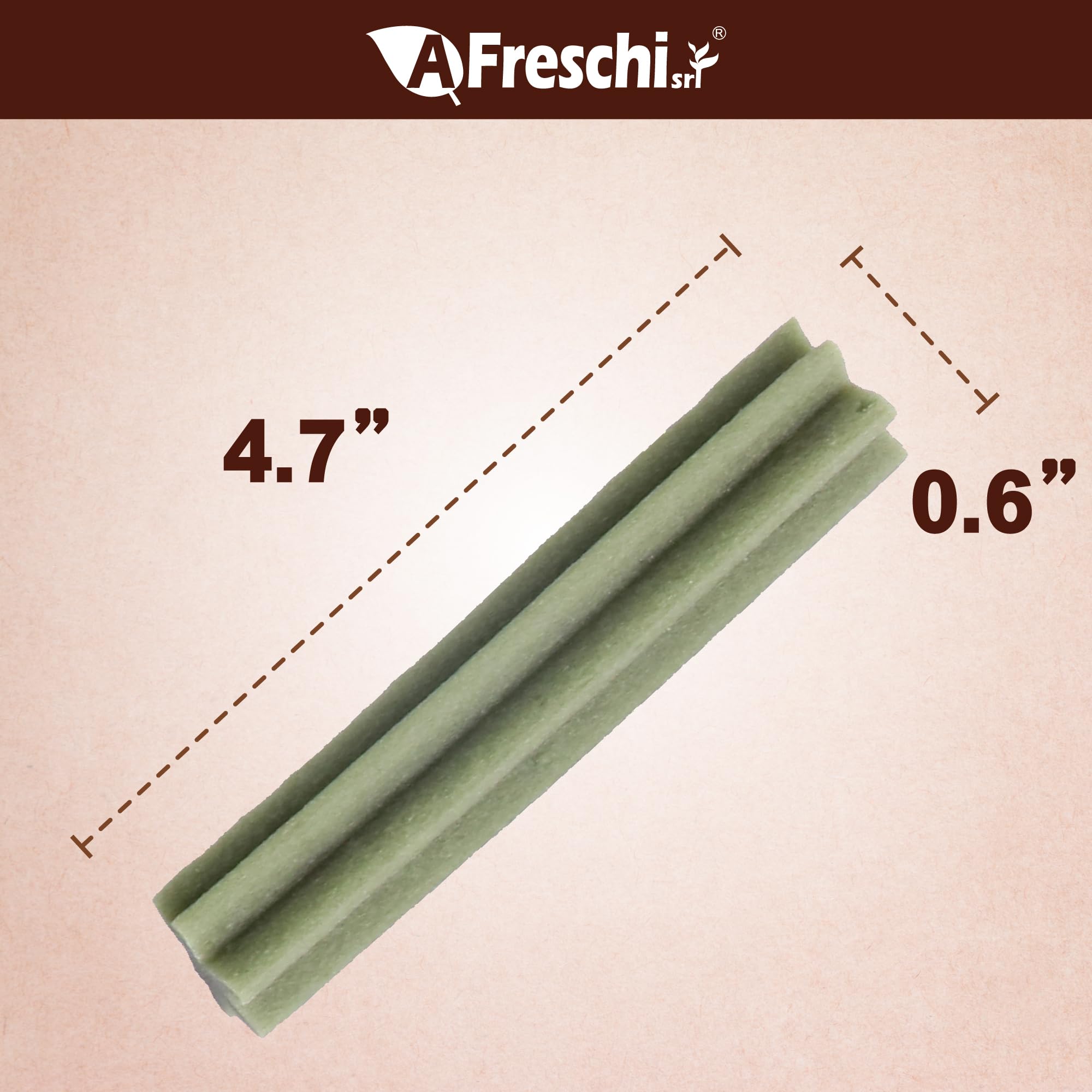 A Freschi srl sin cereales, snack dental para perros activos