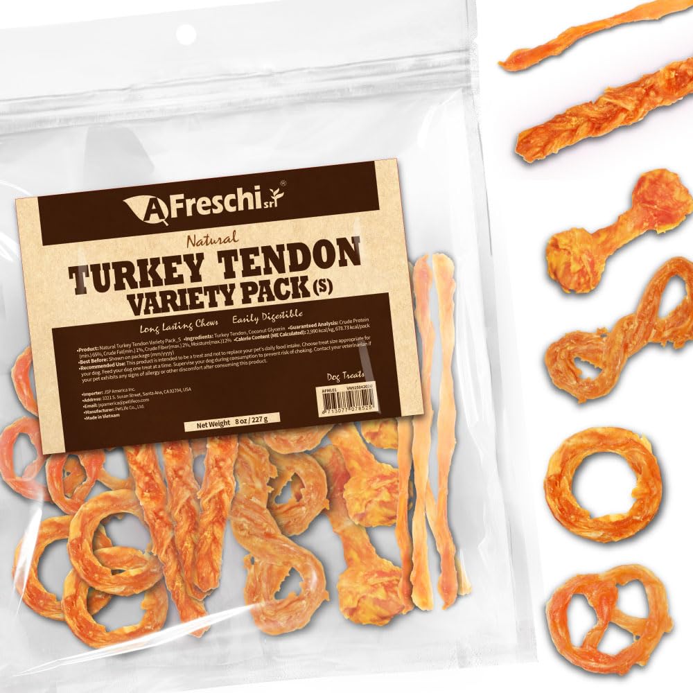 A Freschi srl Tendones de pavo para perros: masticación duradera para razas pequeñas