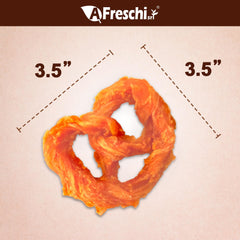 A Freschi srl tendones de pavo para perros, textura masticable que entretiene.