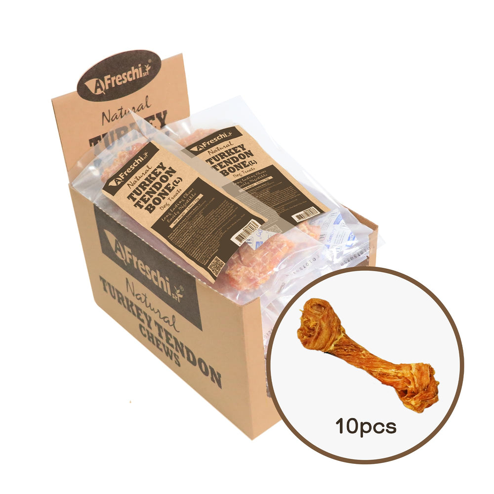 Tendones de pavo de A Freschi srl para perros grandes, masticables y duraderos.