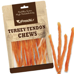 A Freschi srl tendones de pavo procedentes de Estados Unidos, opción proteica natural para perros.