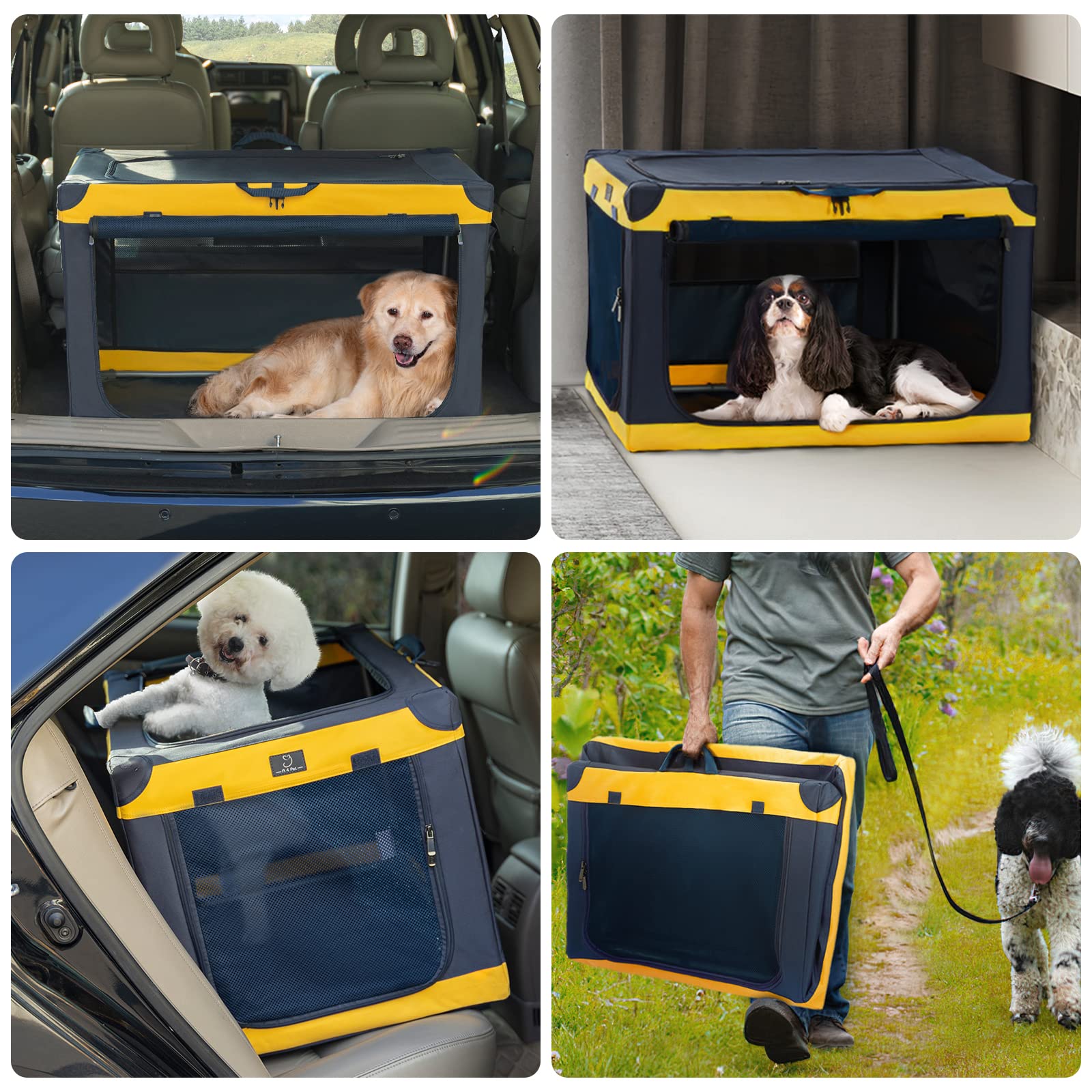 Uso en transporte A4PET jaula blanda para coche.