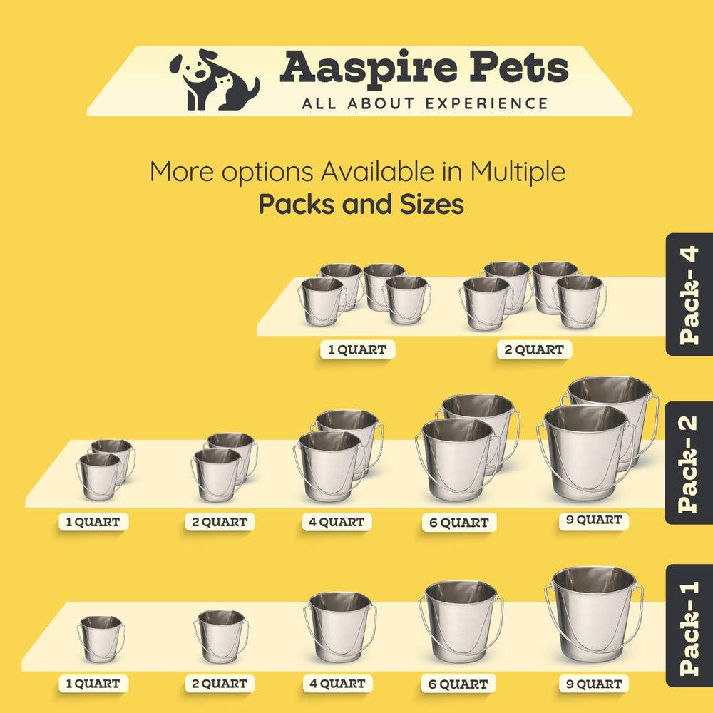 Balde de tamaño compacto AASPIRE PETS, ideal para almacenamiento.