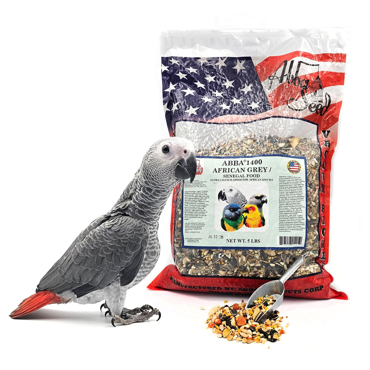ABBA 1400 mezcla semillas frutas y nueces para aves, nutrición equilibrada diaria.