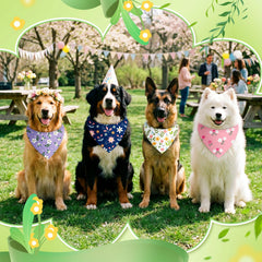 Bandanas Abbylike accesorios primavera para perros en fiestas.