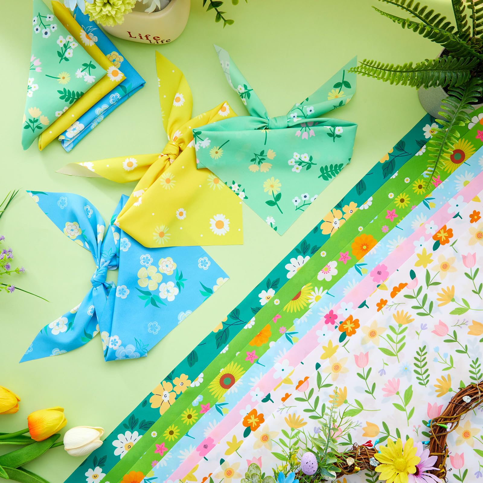 Bandana Abbylike diseño floral 50 piezas para cambios rápidos.