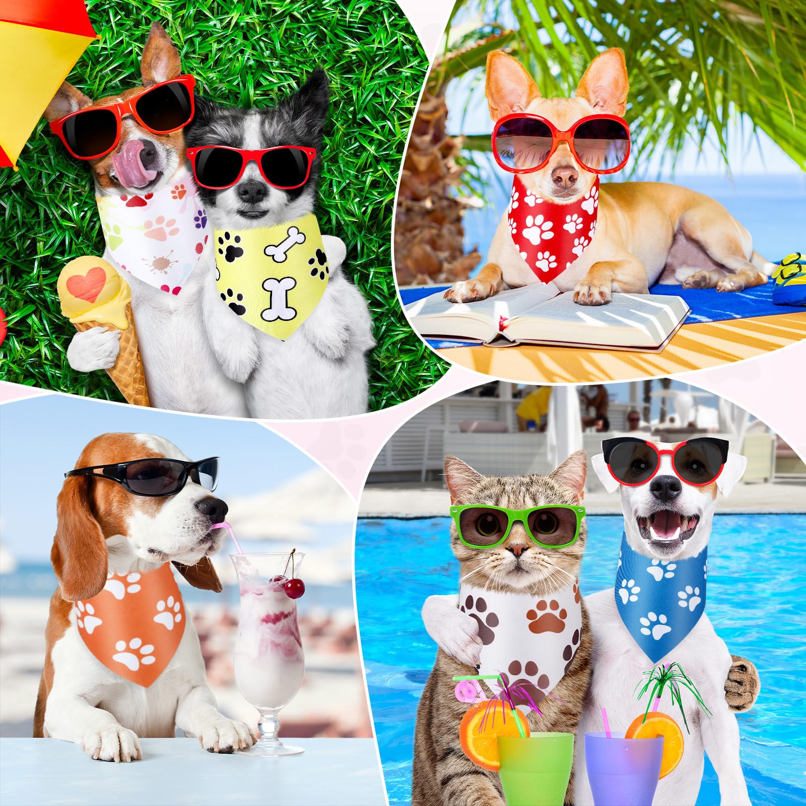 Abbylike bandanas con estilos y diseños variados para look cambiable
