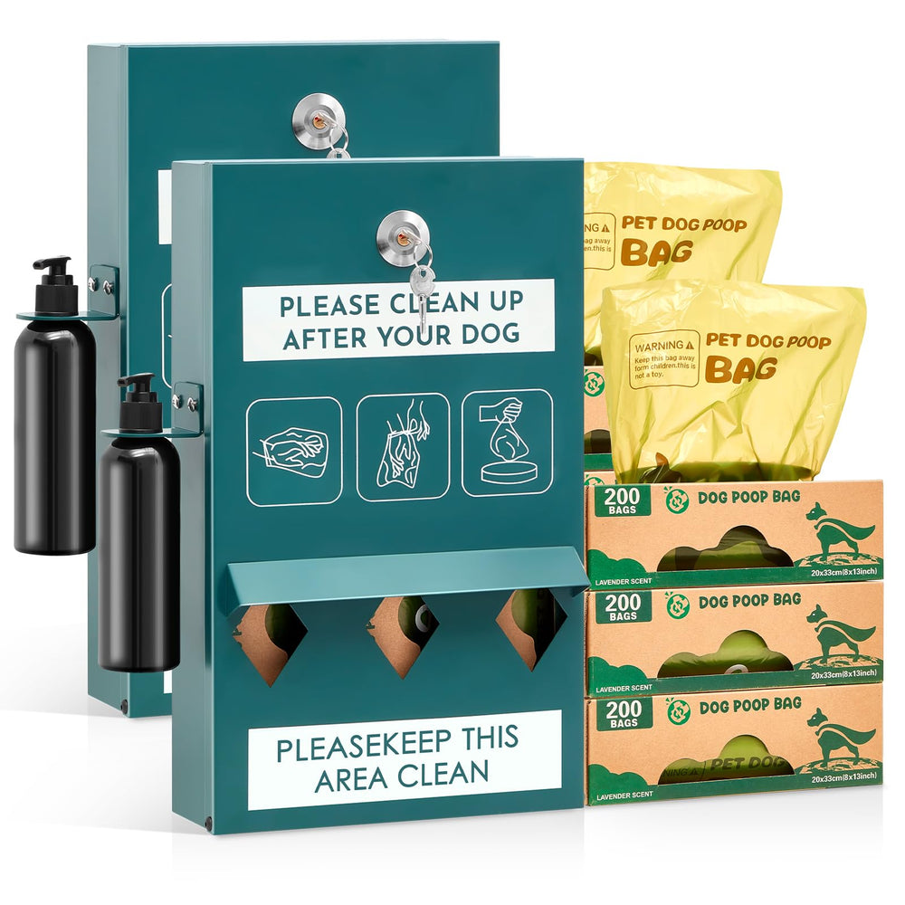 Dispensador Abbylike de bolsas exterior para perro, facilita la limpieza al aire libre.