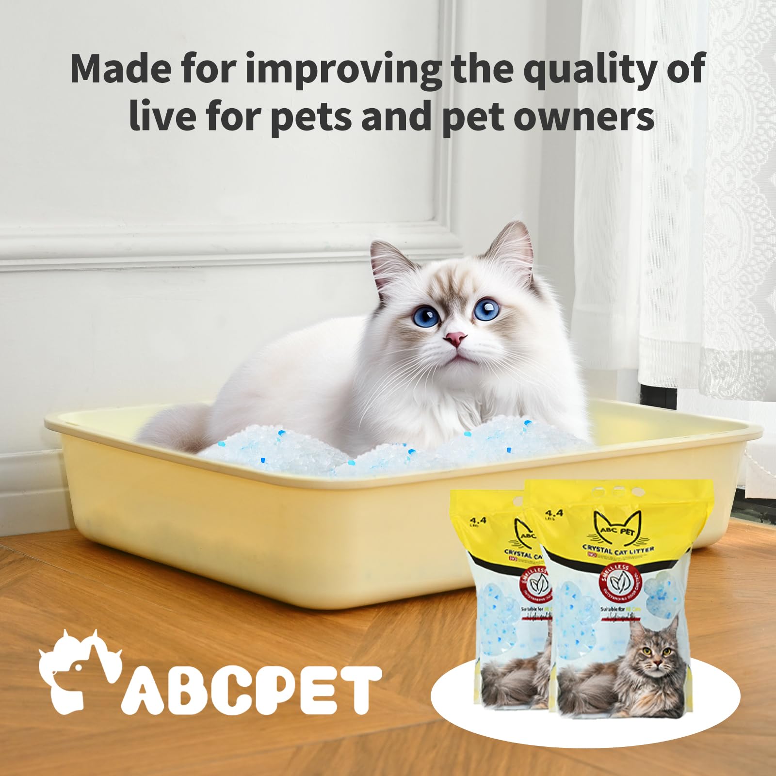 ABCPET Presentación en 4 bolsas de 4.3 lb para mayor comodidad.