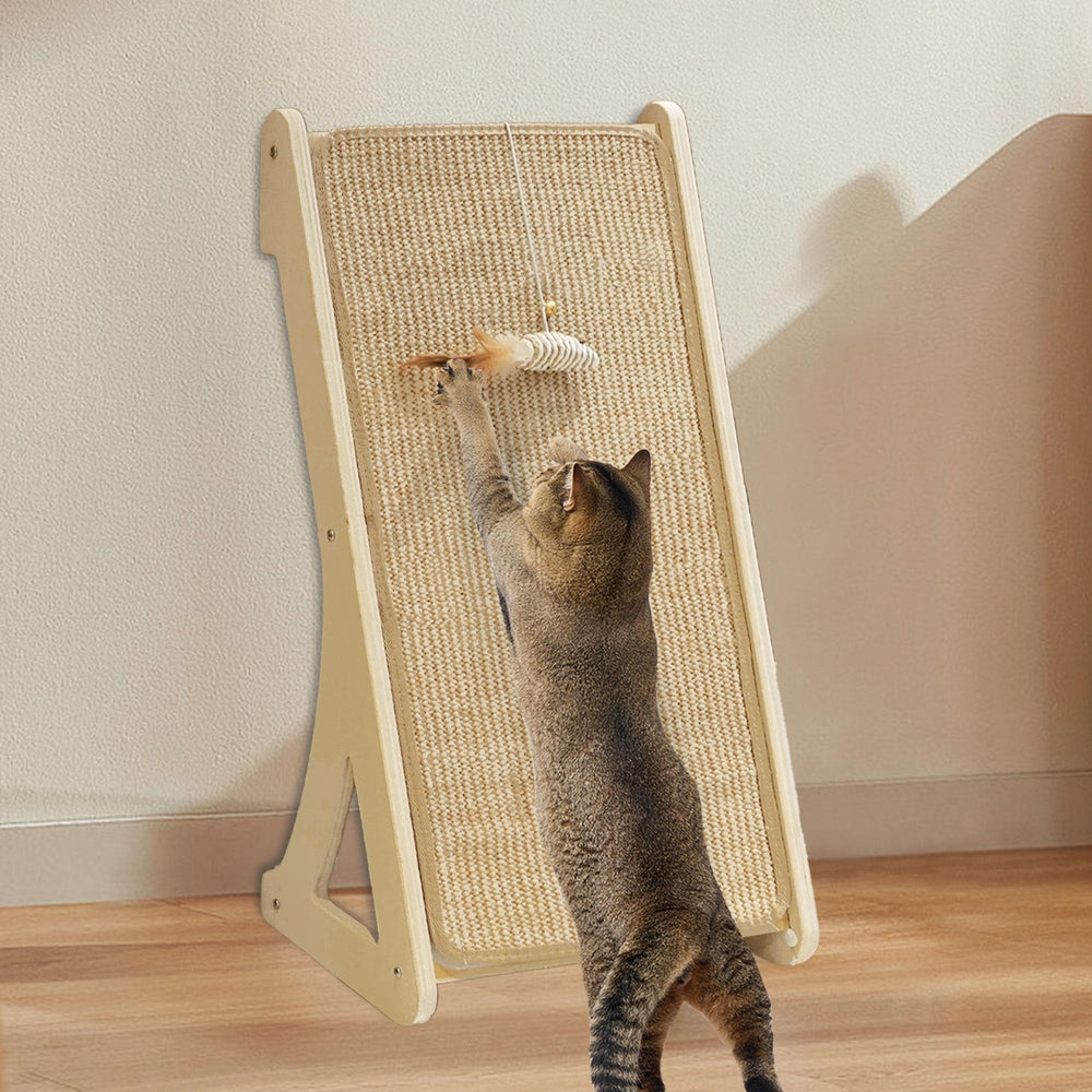 Aberatail rascador para gatos en forma de L, 27 pulgadas, protege muebles.