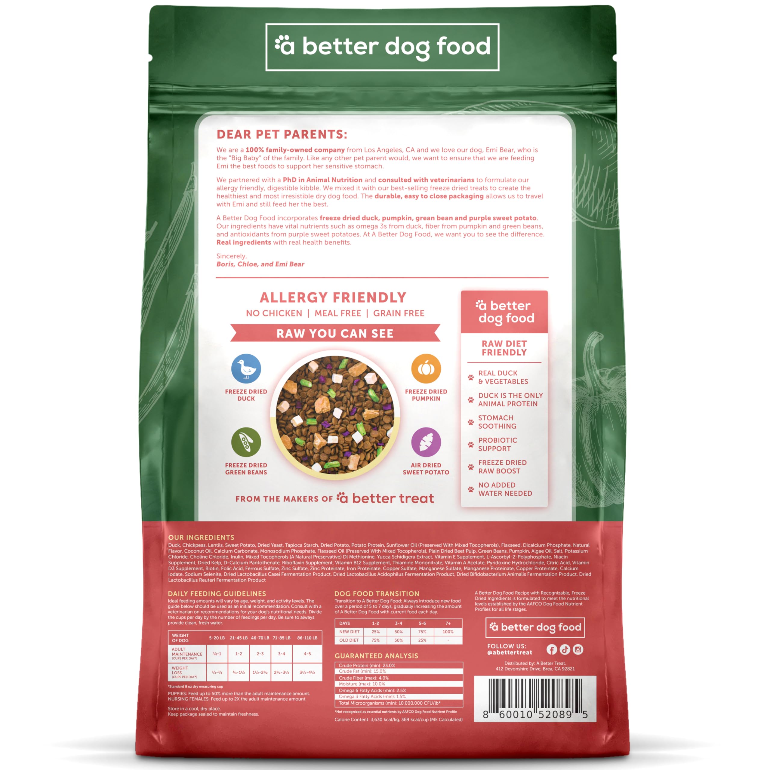 A Better Treat verduras liofilizadas pato, sabor atractivo para perros selectos