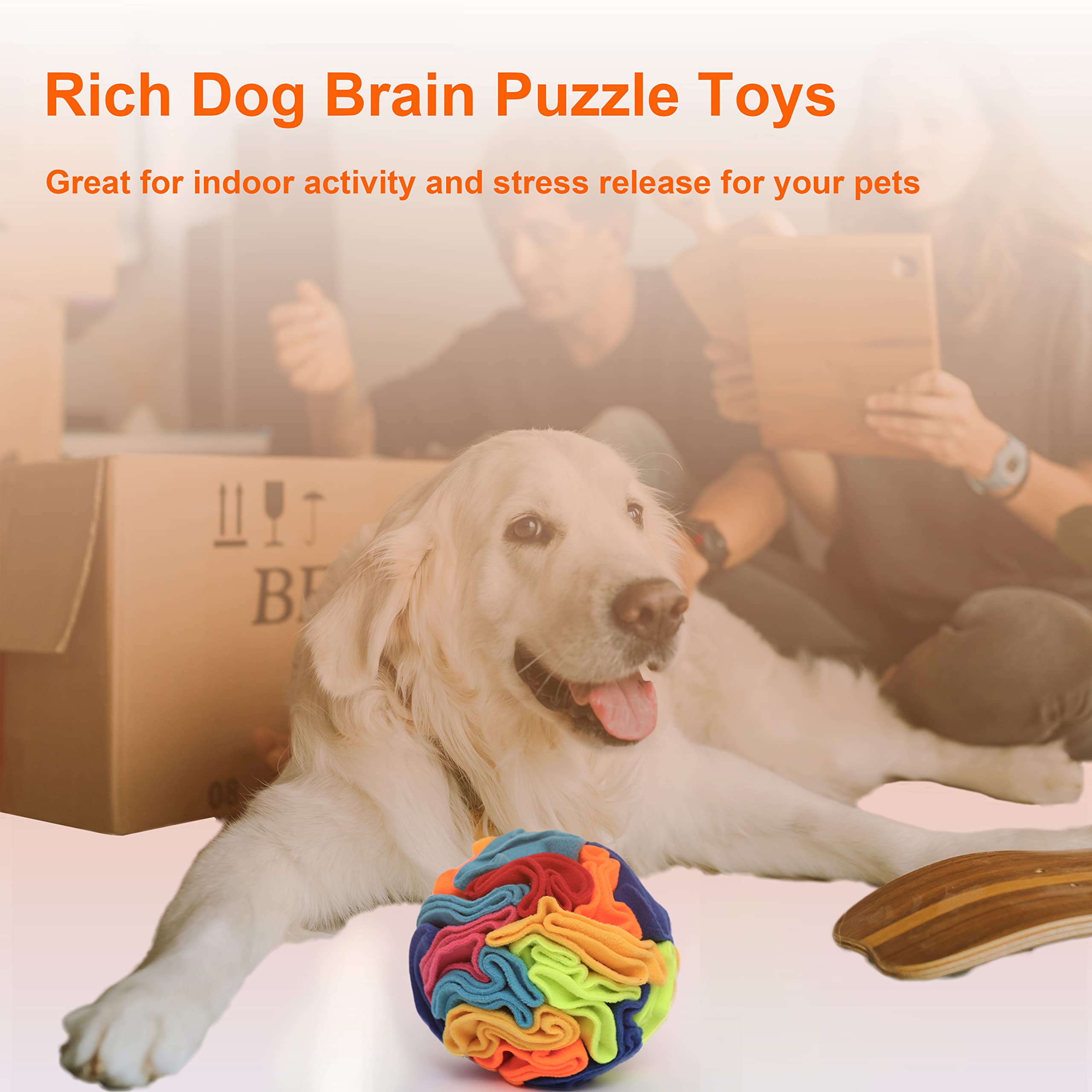 Estimulación olfativa con bola Ablechien para perros.