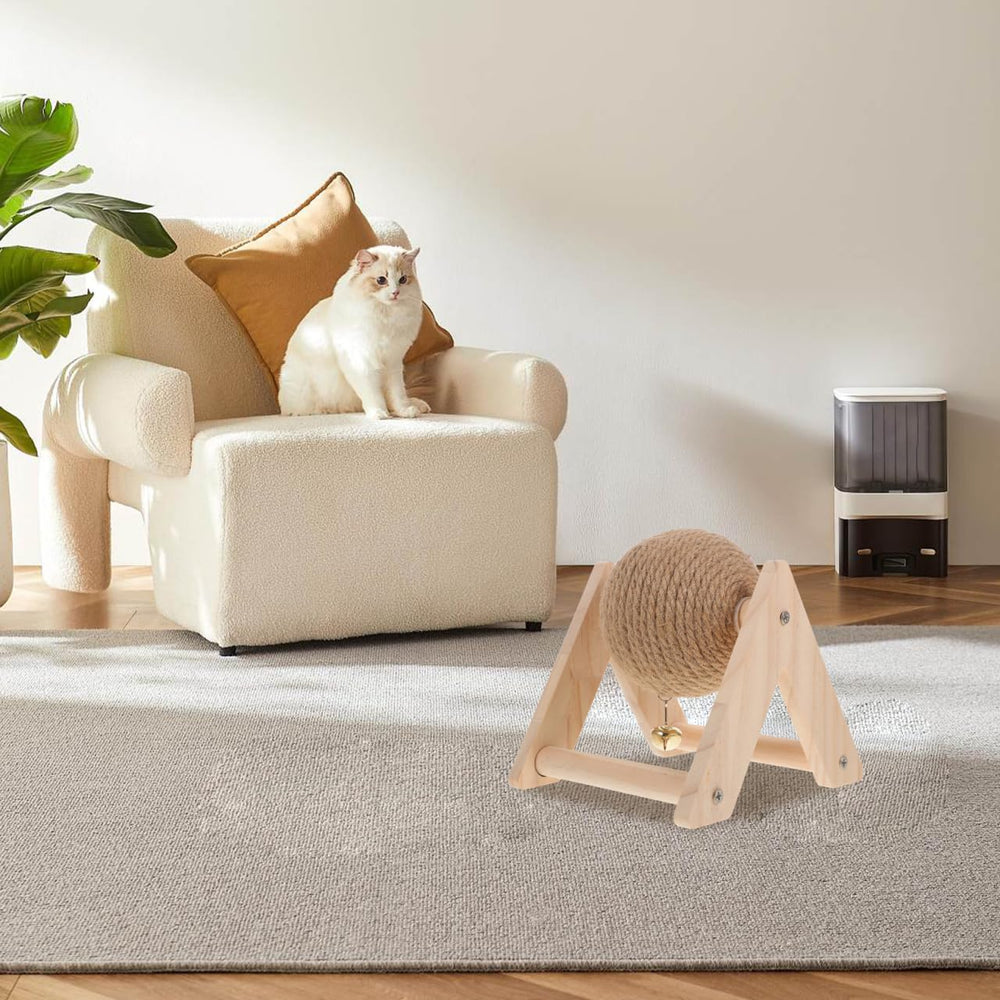 ABOOFAN Materiales naturales: sisal y madera seguros para el felino.