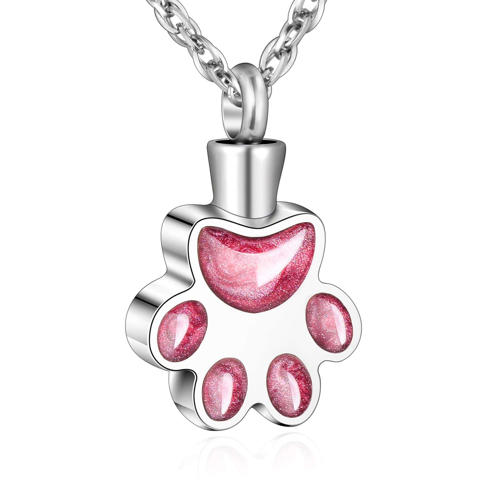 Collar urna abooxiu con huellas de pata para llevar recuerdos cercanos