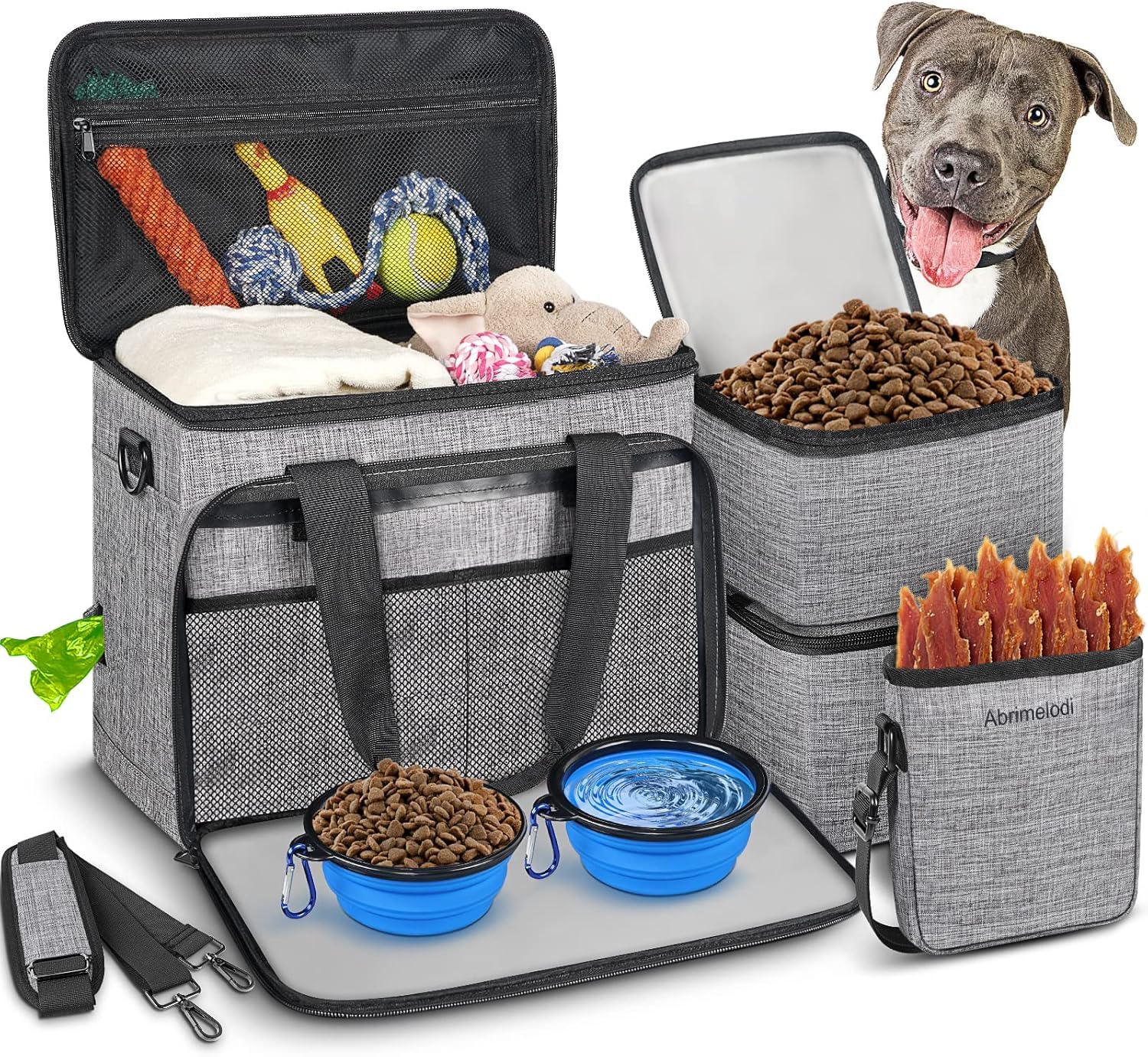 Abrimelodi kit de viaje para perros con seis piezas
