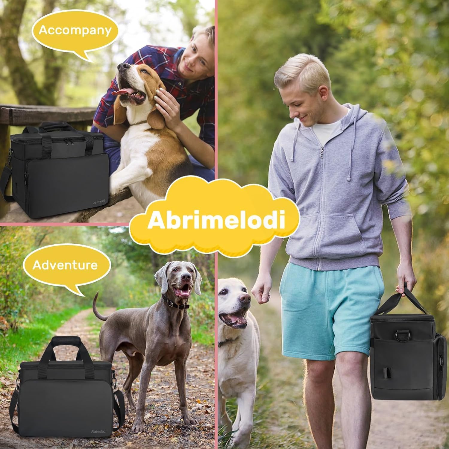 Abrimelodi set de viaje con asas ergonómicas para transporte cómodo.