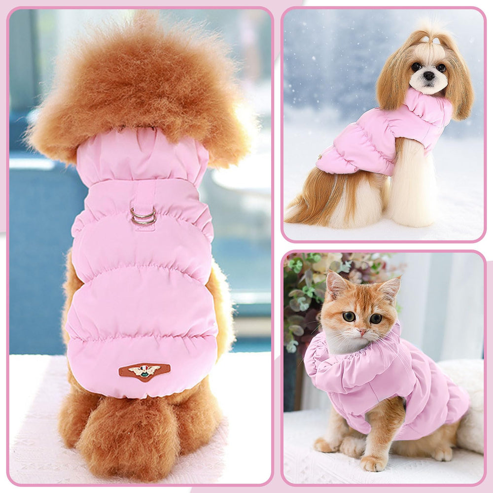 ABRRLO perro andando bajo lluvia, rosa, ideal para días húmedos.