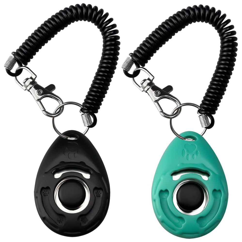 ABSONE clicador para perro con muñeca visible, refuerzo claro