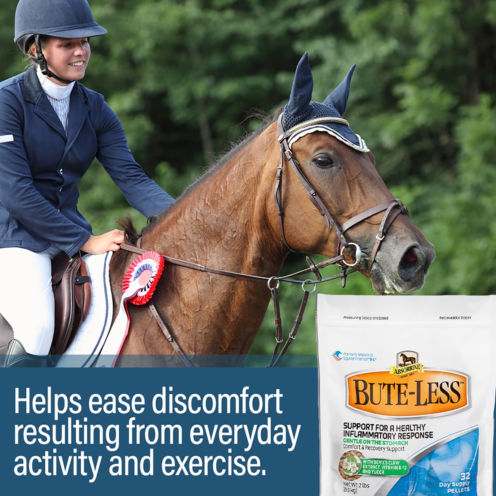 Absorbine Bute-Less granulos para mezclar con la comida