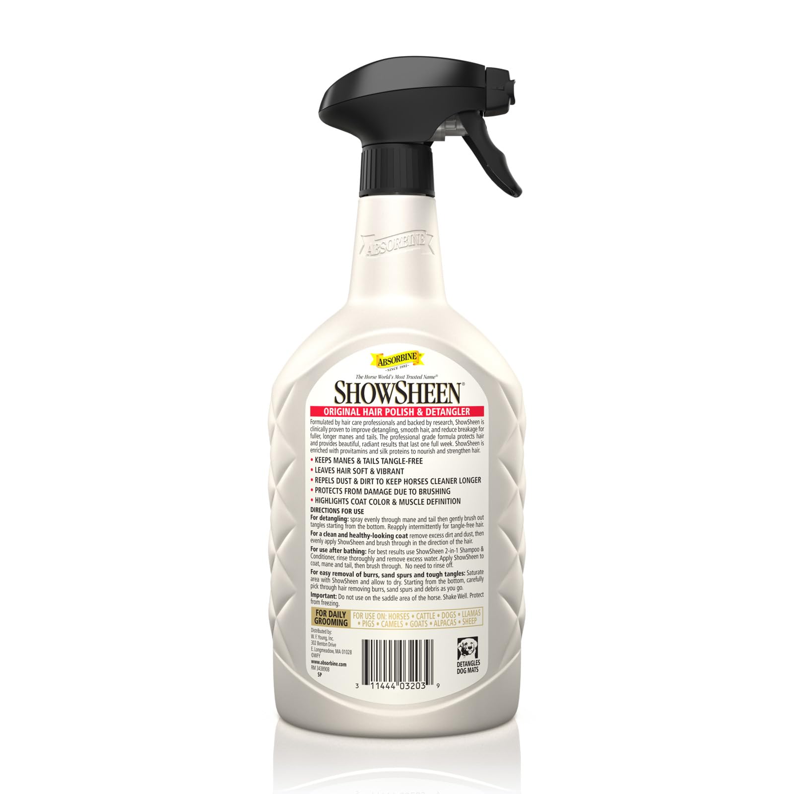 Absorbine ShowSheen proteccion-del-pelo: recubre cada hebra para menor rotura.