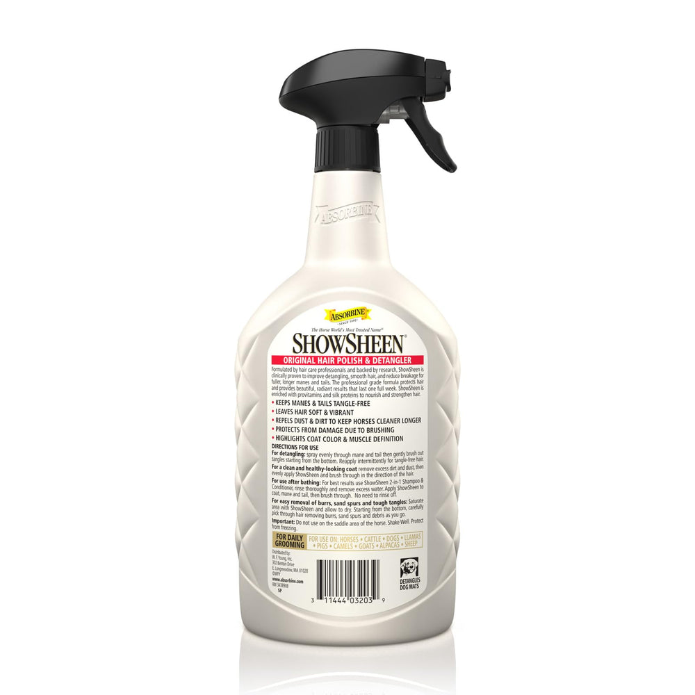 Absorbine ShowSheen proteccion-del-pelo: recubre cada hebra para menor rotura.