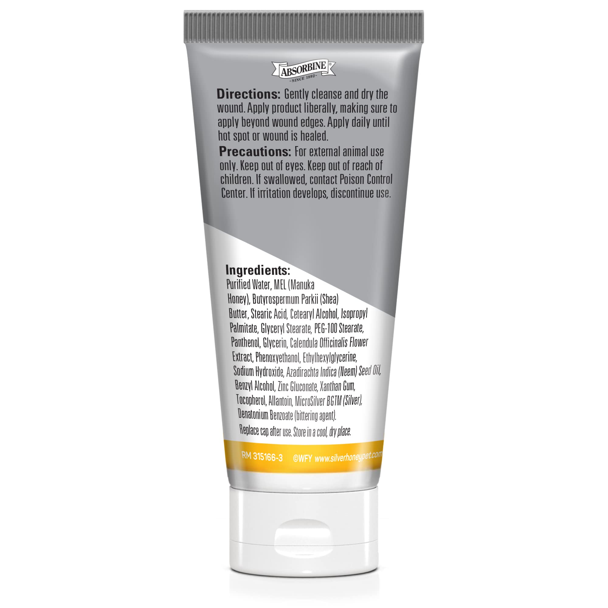 Absorbine Silver Honey Ungüento: alivio para irritaciones en patas.