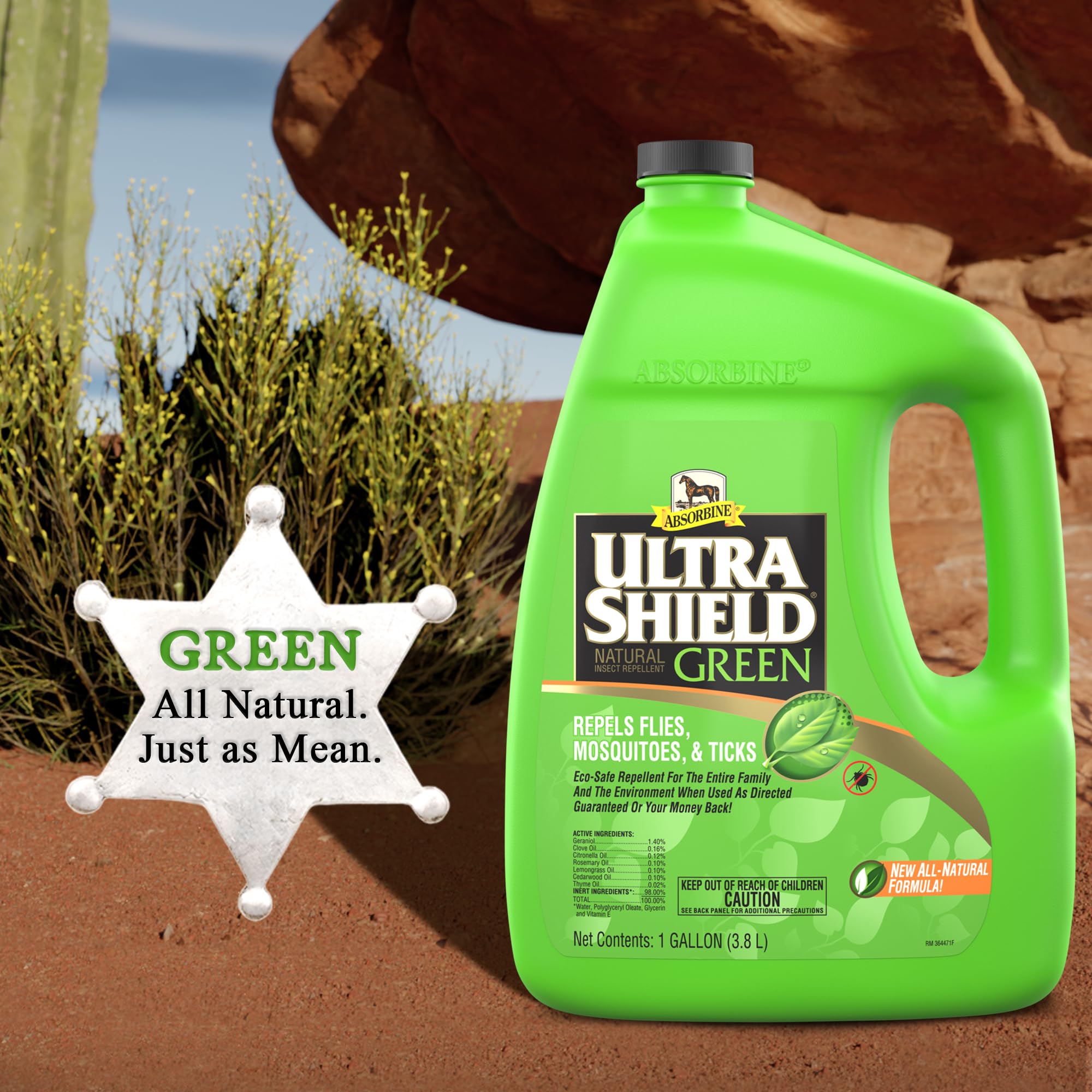 Absorbine Ultrashield Green, fórmula a base de agua para uso diario.