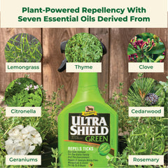 Absorbine UltraShield Green, formulación basada en agua adecuada para uso diario.