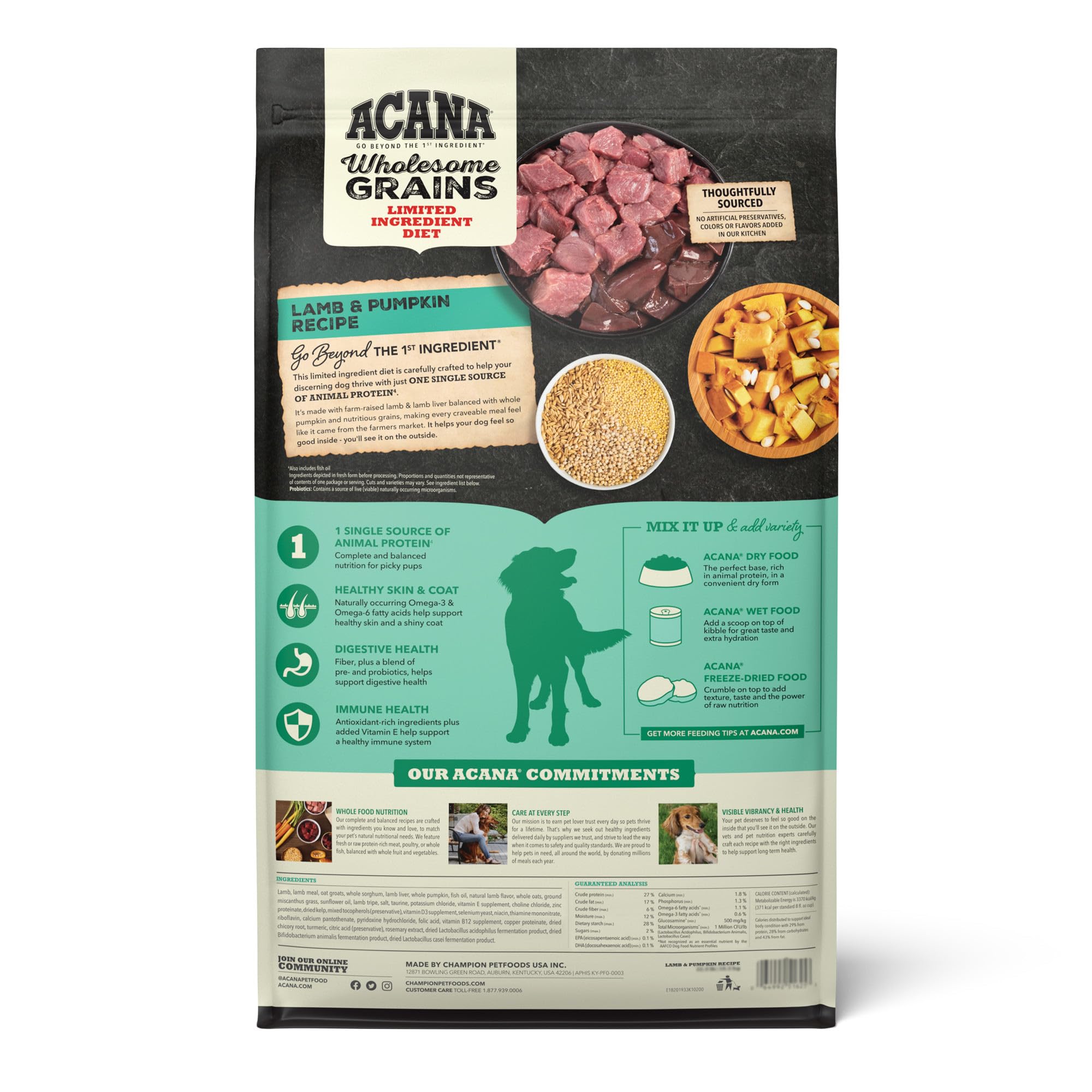 ACANA croquetas de alta proteína con granos sanos para perros sensibles