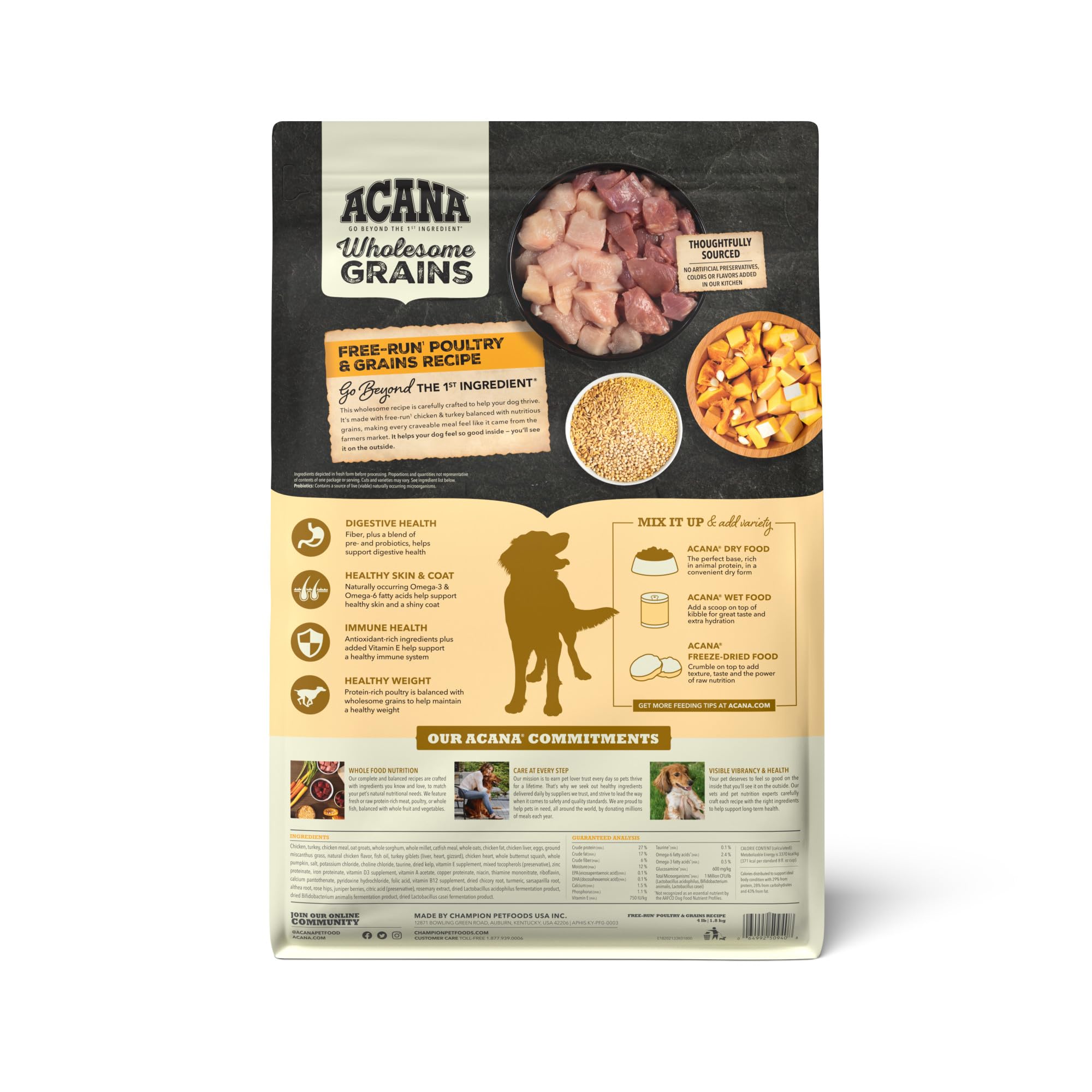 ACANA croquetas de proteína alta para perros activos.